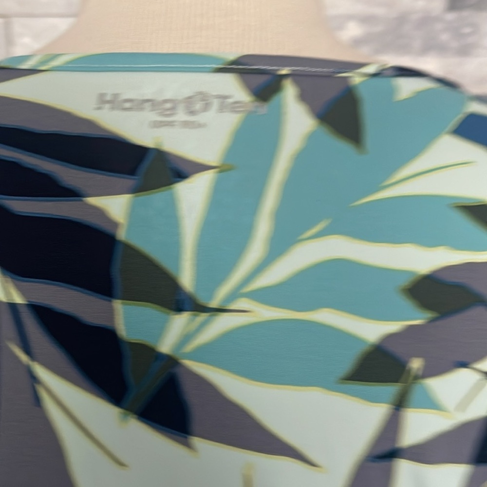 Hang Ten MINT MULTI-COLOR LEAF LONG SLEEVE SUN TEE L - Picture 3 of 7